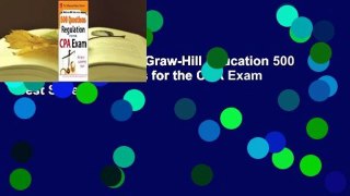 About For Books  McGraw-Hill Education 500 Regulation Questions for the CPA Exam  Best Sellers
