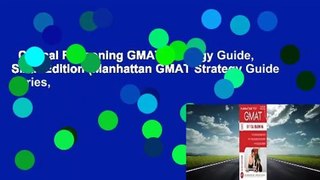 Critical Reasoning GMAT Strategy Guide, Sixth Edition (Manhattan GMAT Strategy Guide Series,