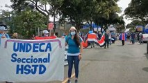 Trabajadores de salud se unen a gran manifestación hasta la Asamblea Legislativa