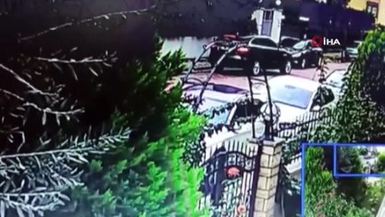 Müteahhide otomobilinde silahlı saldırı kamerada