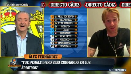 Alex Fernández, jugador del Cádiz, sobre el triunfo ante Real Madrid: El Chiringuito
