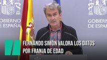 Fernando Simón valora los últimos datos de contagios según franjas de edad