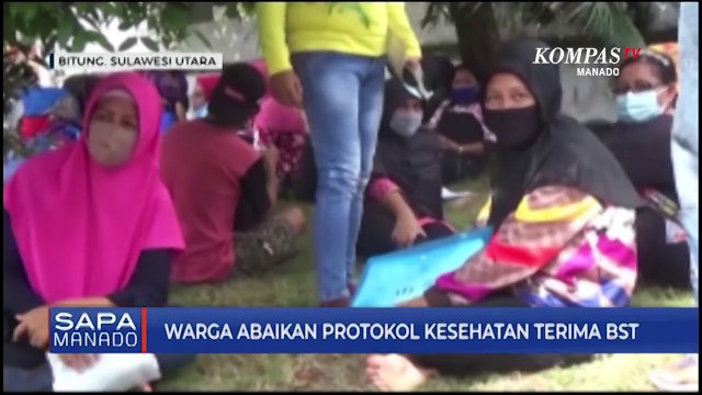 Warga Abaikan Protokol Kesehatan Saat Terima BST