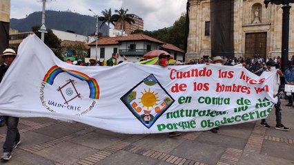 Minga Indígena se dirige hacia la Plaza de Bolívar