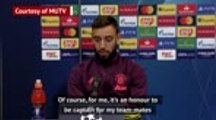 Bruno Fernandes honoured to be United captain against PSG