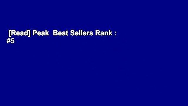 [Read] Peak Best Sellers Rank : #5