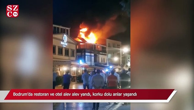 Bodrum’da restoran ve otel alev alev yandı, korku dolu anlar yaşandı