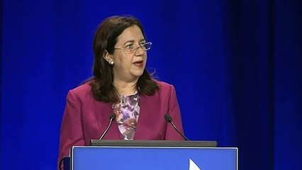 Annastacia Palaszczuk delivers campaign speech