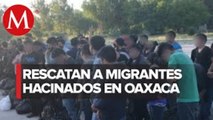 Rescatan a 57 migrantes en Oaxaca; detienen a dos 'polleros'
