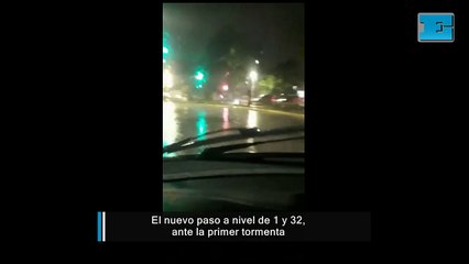 El paso a nivel de 1 y 32 ante la primer tormenta de lluvia