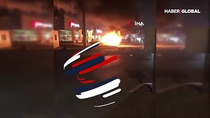 LPG'li araç patladı