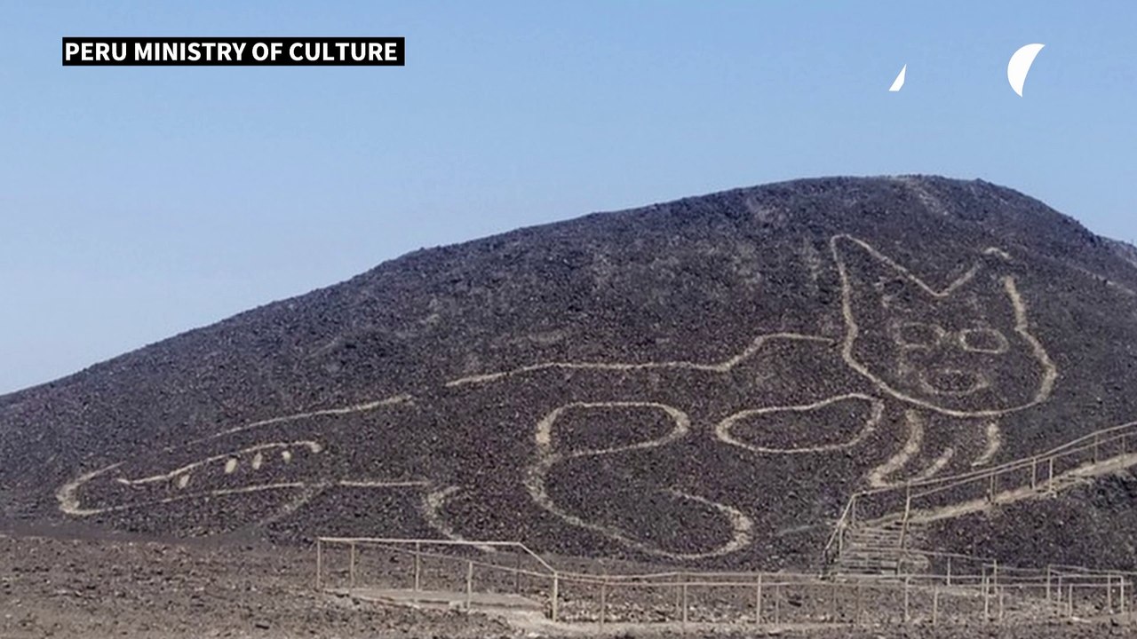 2,000-year-old cat silhouette found in Peruvian desert