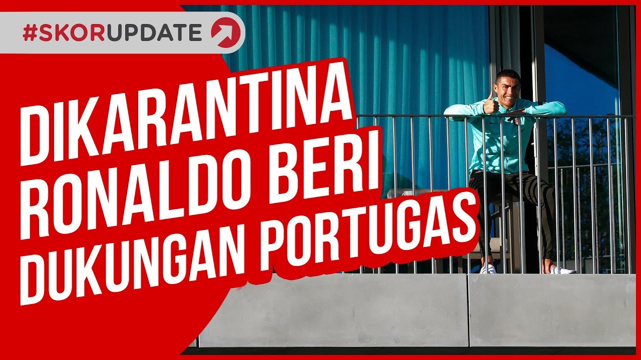 RONALDO BERI DUKUNGAN UNTUK PORTUGAL DARI TEMPAT KARANTINA
