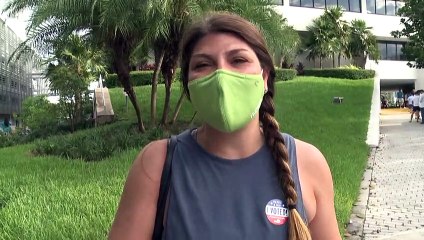 Colas para votar en Florida, el estado que tiene la llave de la Casa Blanca