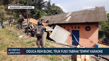 Diduga Rem Blong, Truk Fuso Tabrak Tempat Karaoke