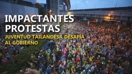 Impactantes imágenes de las masivas protestas en Tailandia