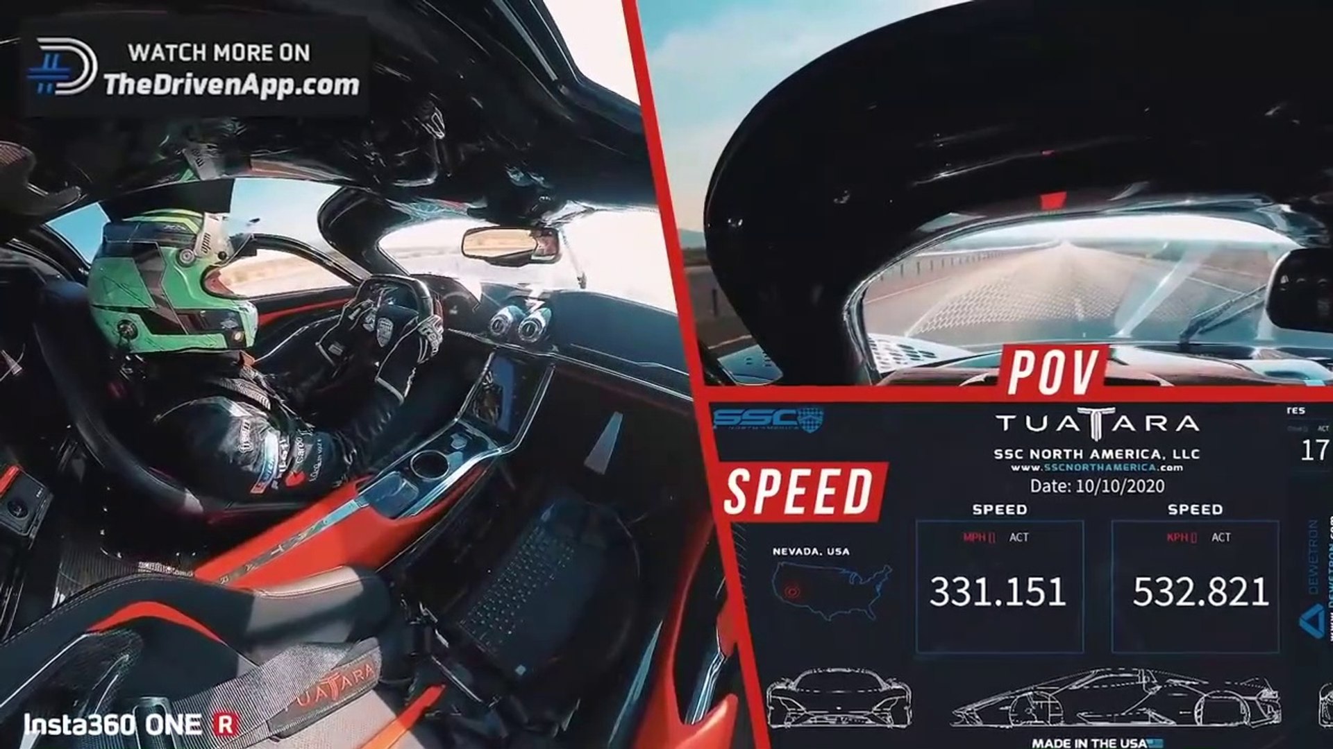 532,8 km/H, la voiture de série la plus rapide du monde : la SSC Tuatara -  Vidéo Dailymotion