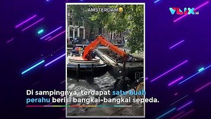 Puluhan Sepeda Jadi Sampah di Dasar Kali Eropa