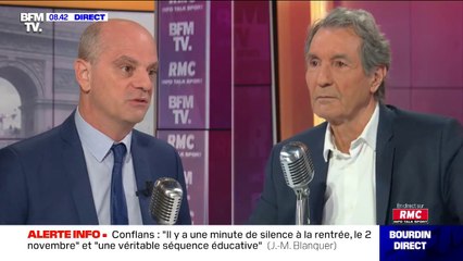 Jean-Michel Blanquer: "Jamais" aucune sanction n'a été envisagée contre Samuel Paty