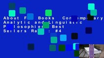 About For Books  Contemporary Analytic and Linguistic Philosophies  Best Sellers Rank : #4