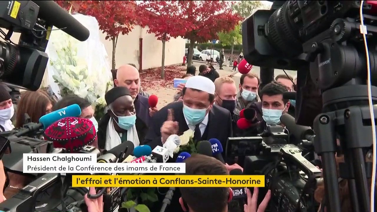 Assassinat de Samuel Paty : émotion et indignation à Conflans-Sainte-Honorine