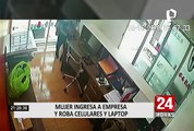 VES: mujer aprovechó ausencia del personal de atención para robar celulares y laptop