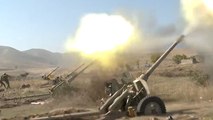 Azerbaycan Ordusu'ndan Ermenistan hedeflerine top atışı
