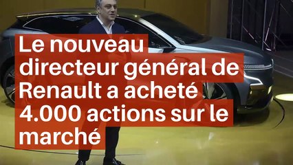 Le nouveau directeur général de Renault a acheté 4.000 actions sur le marché