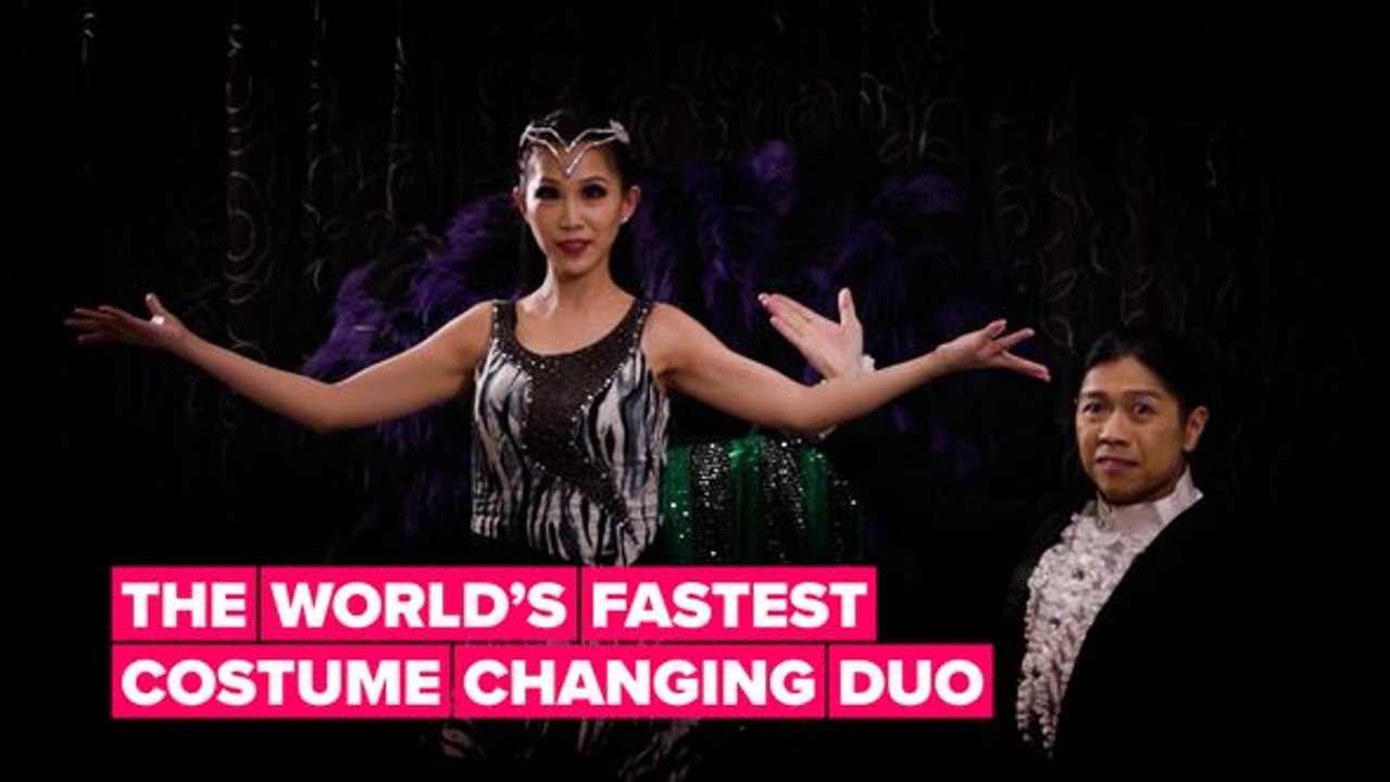 17 costumes in 30 seconds? That’s no problem for this talented couple!