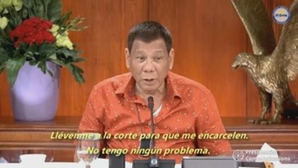 "Si hay asesinatos, digo que soy yo",  indica Duterte sobre guerra antidrogas