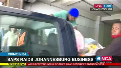 Police raids Johannesburg CBD