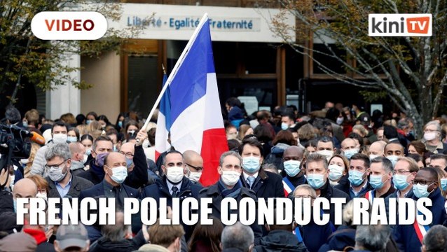 French police conduct raids in crackdown after teacher beheading
