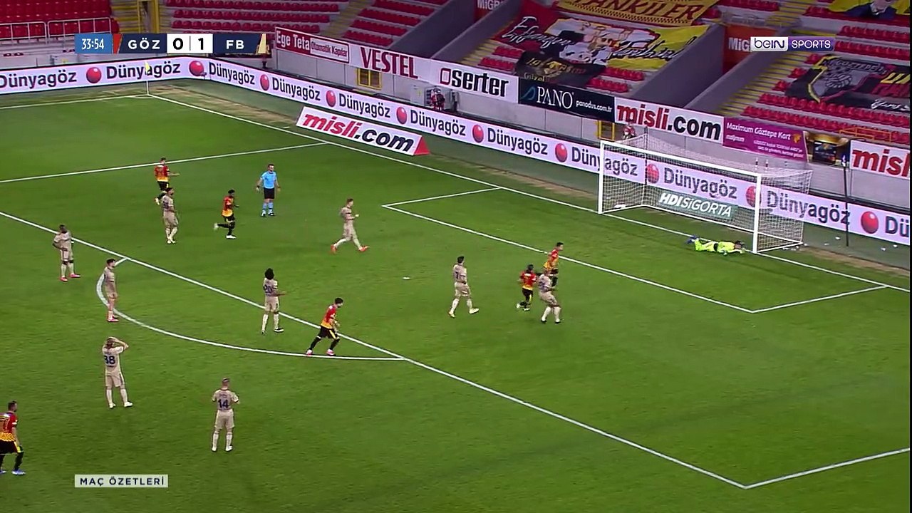 Göztepe 2 - 3 Fenerbahçe Maçın Geniş Özeti ve Golleri