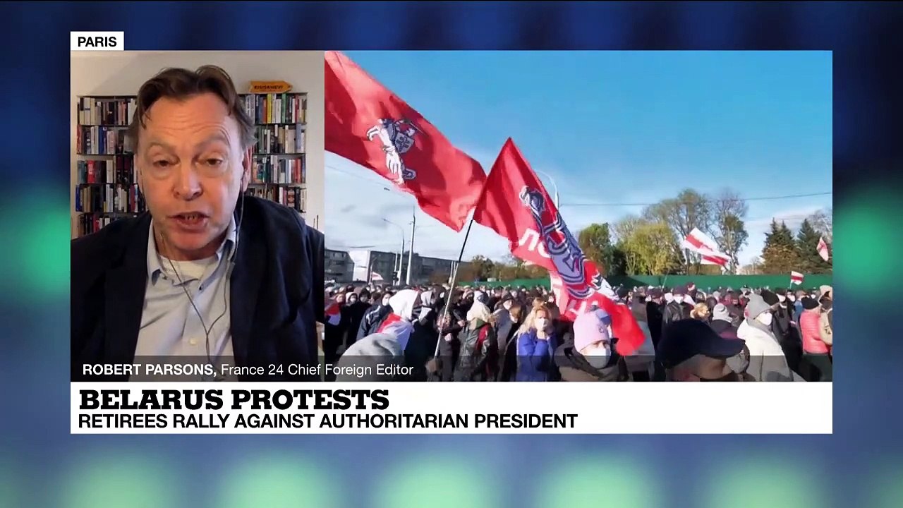 Belarus protests: Retirees rally against authoritarian president