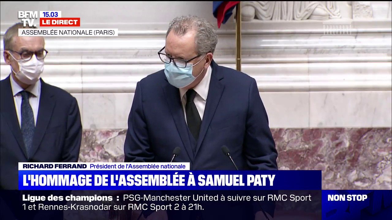 "La vie d'un professeur est sacrée": Richard Ferrand demande une minute de silence dans l'hémicycle en hommage à Samuel Paty