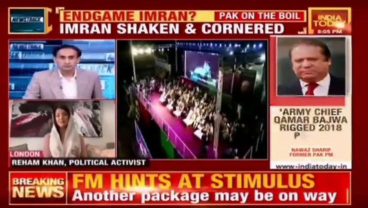 Reham Khan Praising Nawaz Sharif Speech Against Institutions In An Interview On Indian Tv Channel