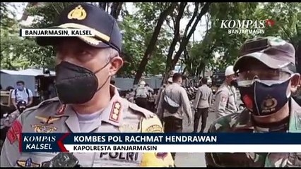 Unjuk Rasa Satu Tahun Jokowi-Ma'ruf di Banjarmasin, Petugas Siagakan Ribuan Personel