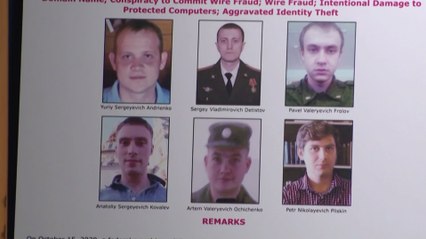 EEUU inculpa por ciberataques a seis agentes de inteligencia militar rusa