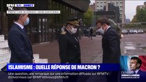 Emmanuel Macron arrive à Bobigny pour un bilan de la Cellule de lutte contre l'islamisme et le repli communautaire