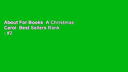 About For Books  A Christmas Carol  Best Sellers Rank : #2