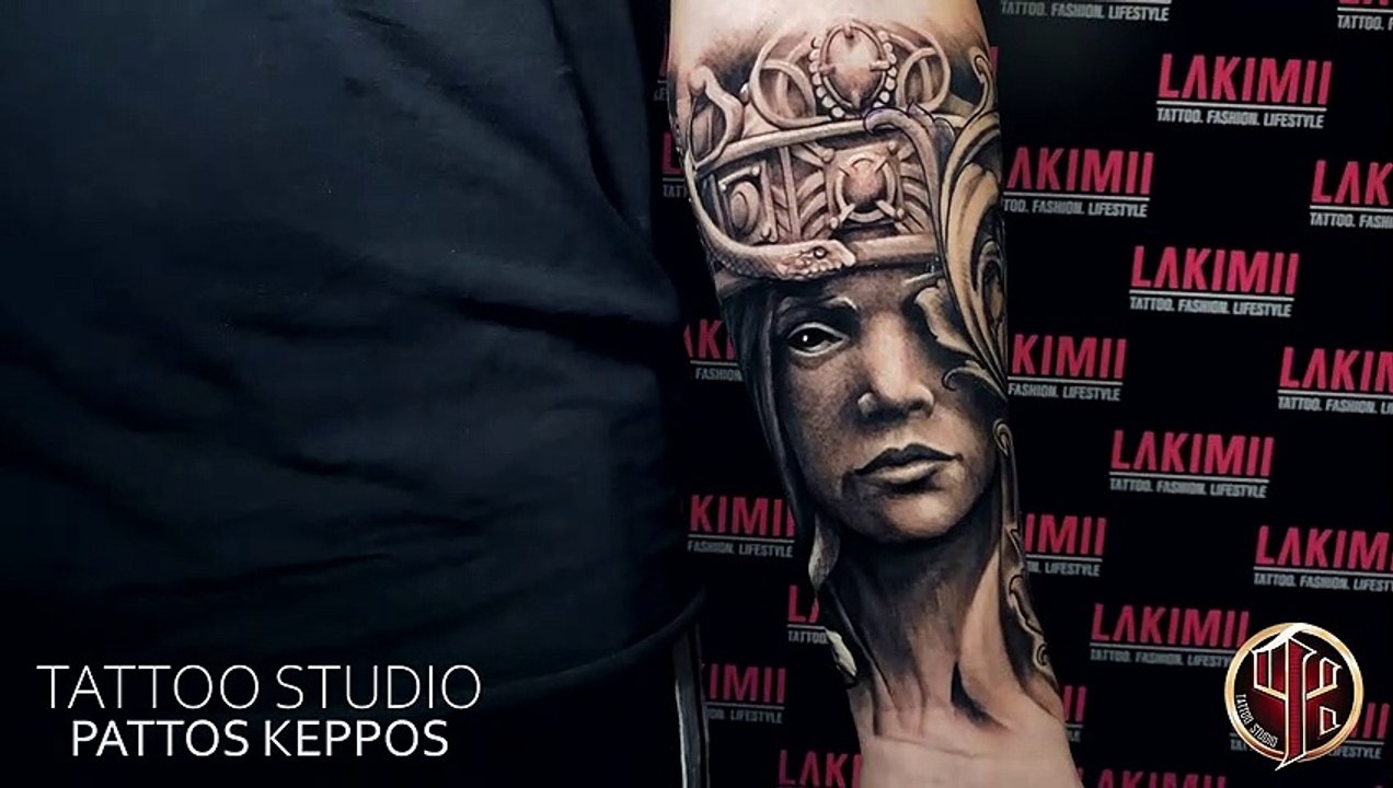 Tattoo Studio Pattos Keppos - Medusa, Filigree und Uhr Tattoo