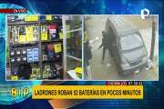 Increíble: asaltantes se roban más de 80 baterías de tienda en Chorrillos