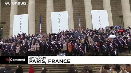 French MPs hold a minute's silence for murdered teacher Samuel Paty