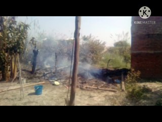 झोपड़ी में आग लगने से हजारों का नुकसान