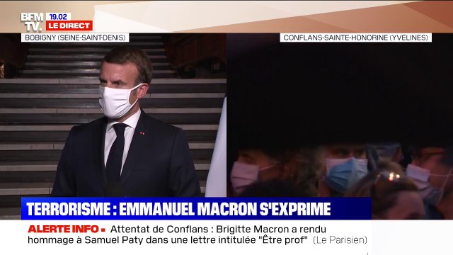 Emmanuel Macron: Suite à l'attentat de Conflans-Sainte-Honorine, ce sont des actes qui sont attendus par nos concitoyens