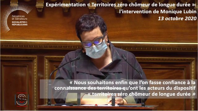 Expérimentation « Territoires zéro chômeur de longue durée » : l'intervention de Monique Lubin