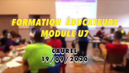 Module U6/U7 à Caurel avec nos dirigeants, le 29/09/2020