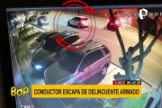 Surco: conductor realizó arriesgada maniobra para huir de ladrón armado