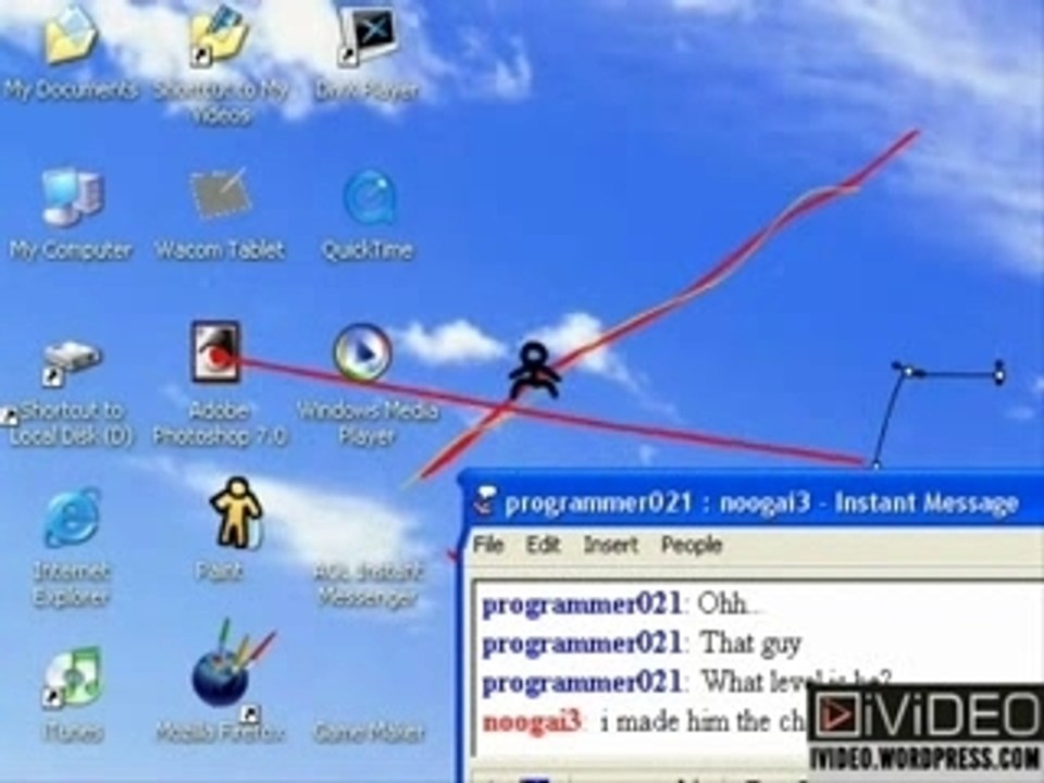 Virus on screen