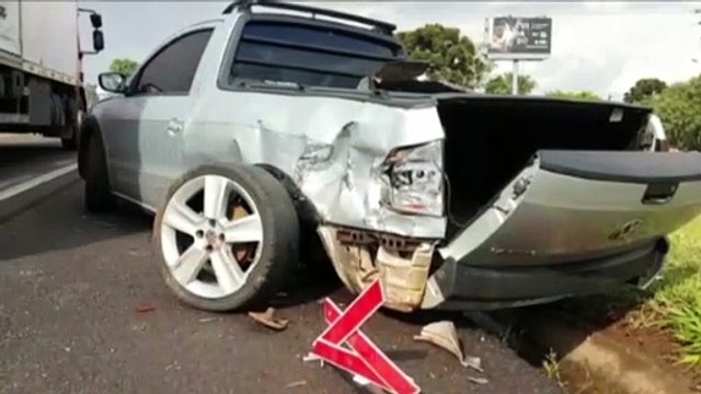 Forte colisão traseira é registrada na BR-277, na Região do Lago, em Cascavel